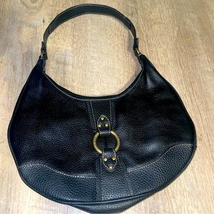 The Sak Womens Black Genuine Leather Medium Shoulder Bag Purse Handbag